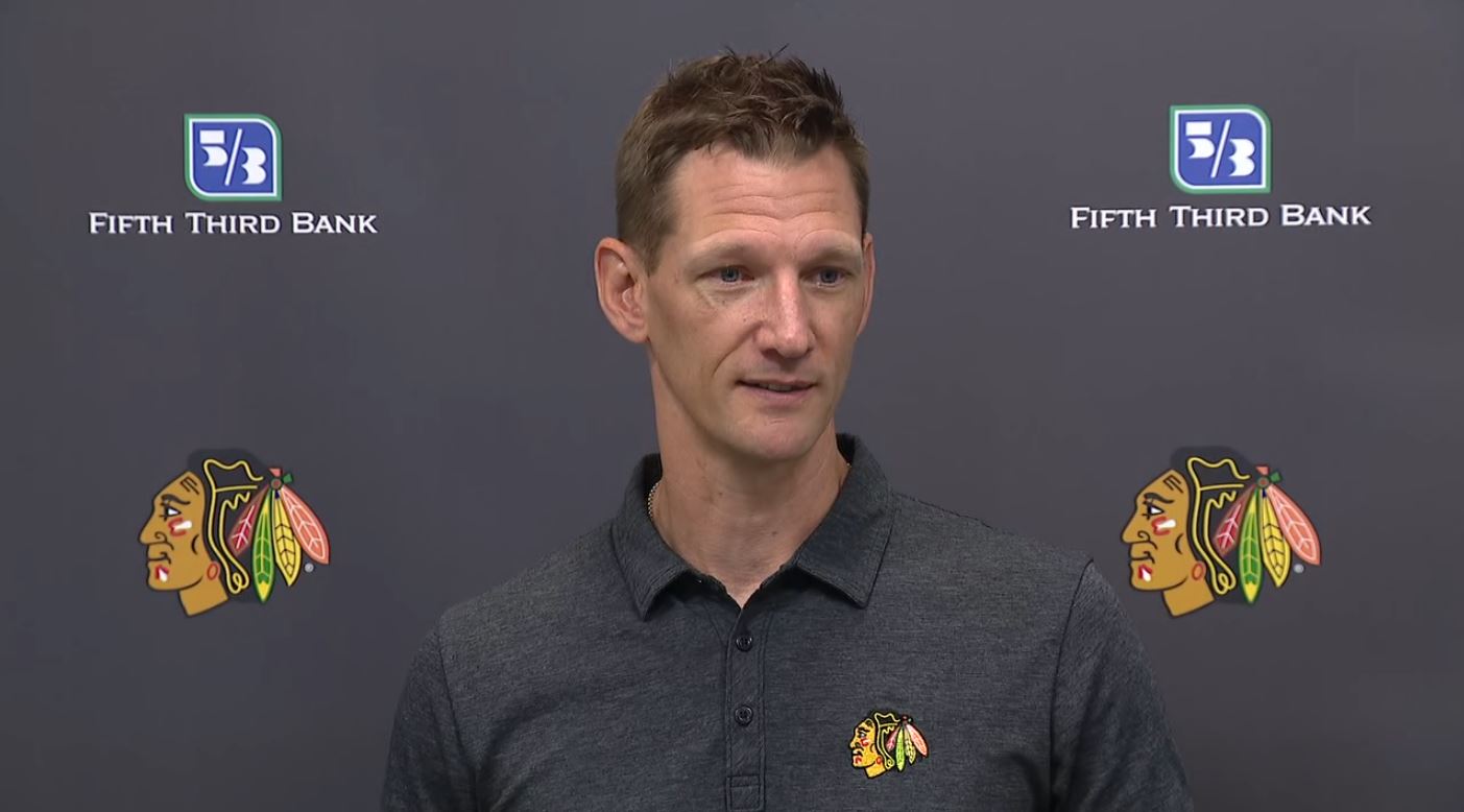 Blackhawks' Mark Eaton talks Development Camp Media, Artyom Levshunov