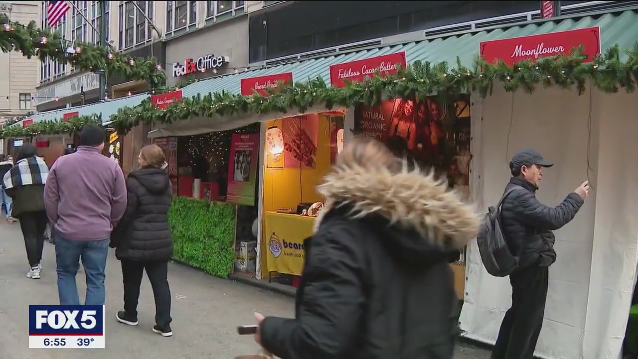 Herald Square holiday market reopens after fire