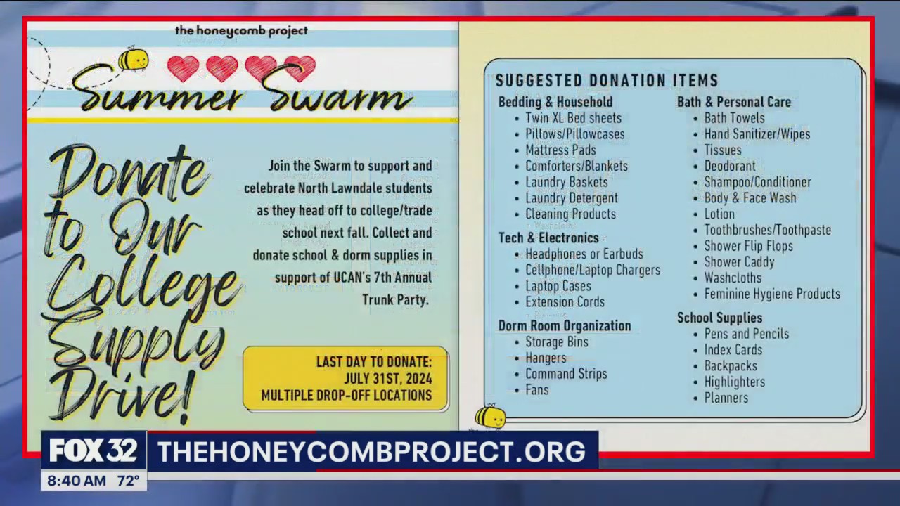Honeycomb Project collects supplies for college-bound students