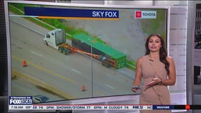 IB Eisenhower Expressway closed after shipping container falls off trailer