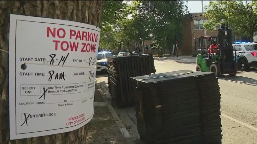 Security measures being set up around Chicago for the DNC