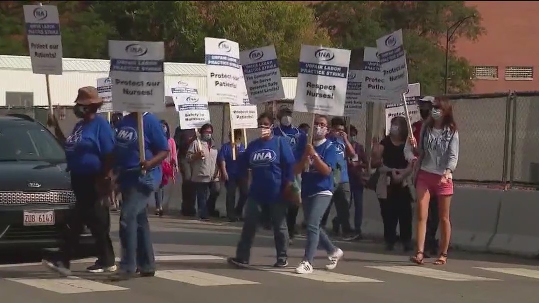 Strike ends with rally as nurses continue push for new contract at UI Health