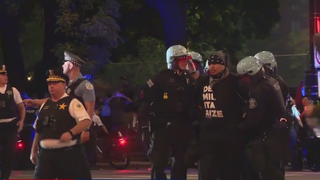 Chicago DNC: Protests flare up again after convention comes to a close