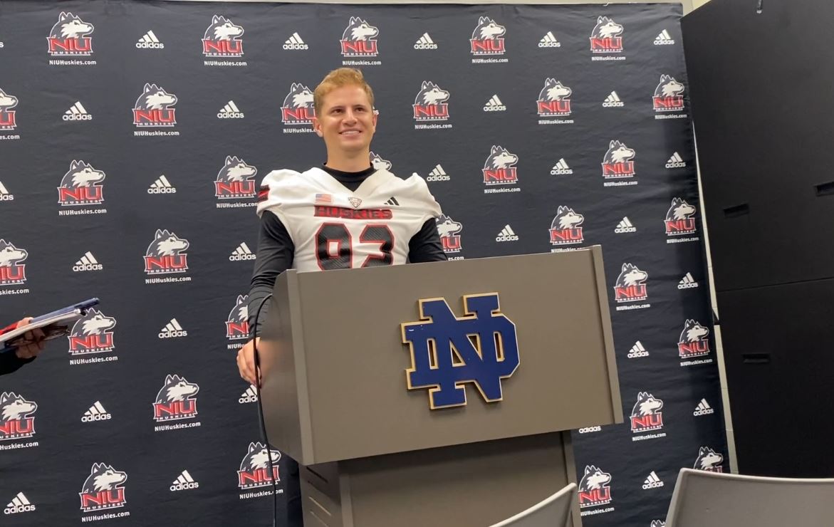 NIU kicker Kanon Woodill talks beating No. 5 Notre Dame