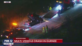 Crash involving several vehicles in Gurnee