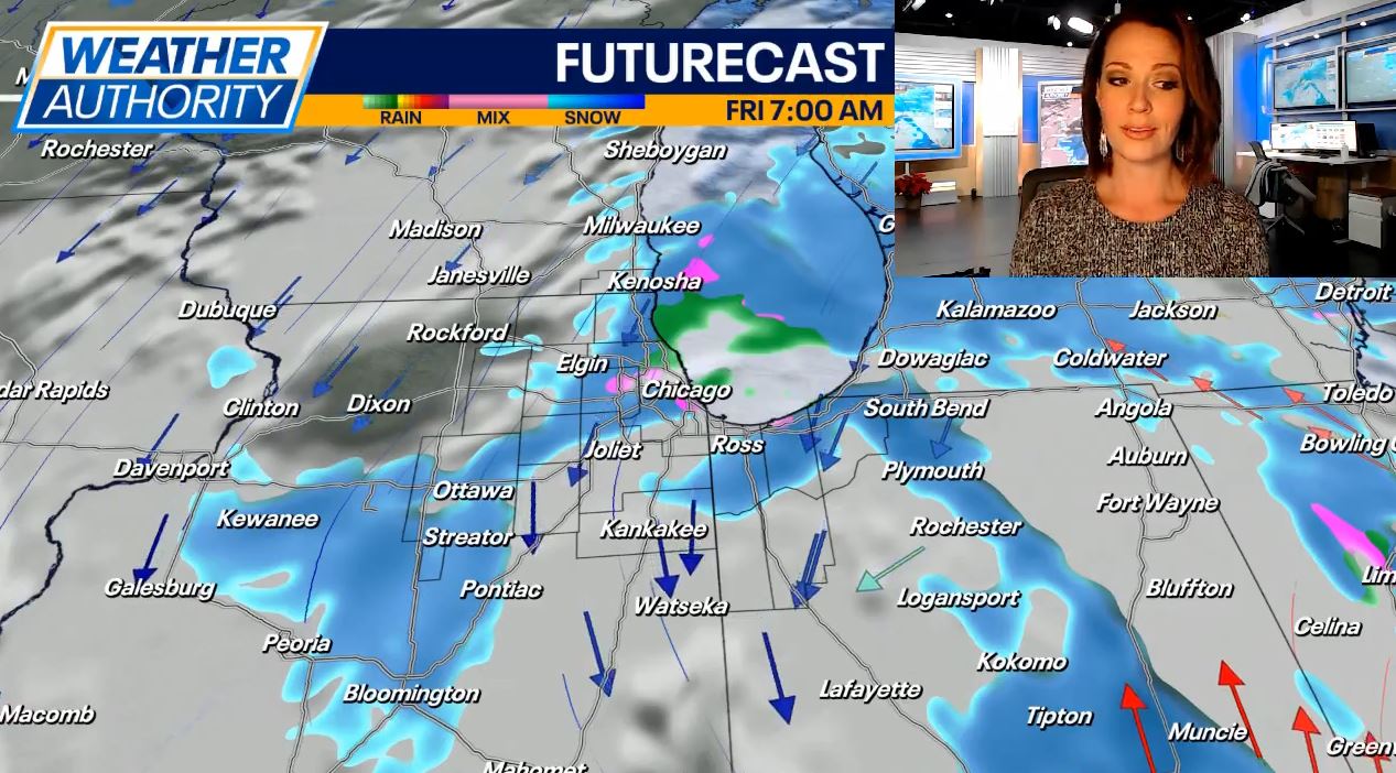 Chicago weather: Three rounds of snow expected, slick travel possible Friday