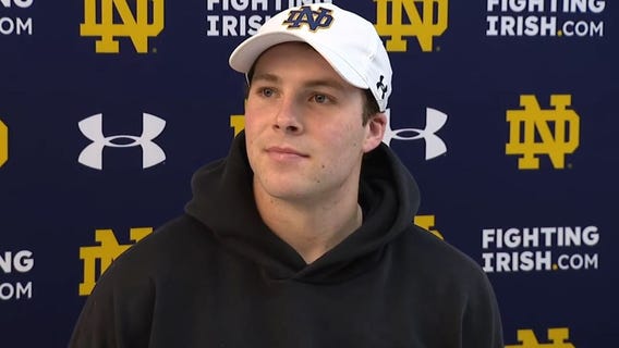 Notre Dame QB Riley Leonard talks preparing for the CFP national championship game