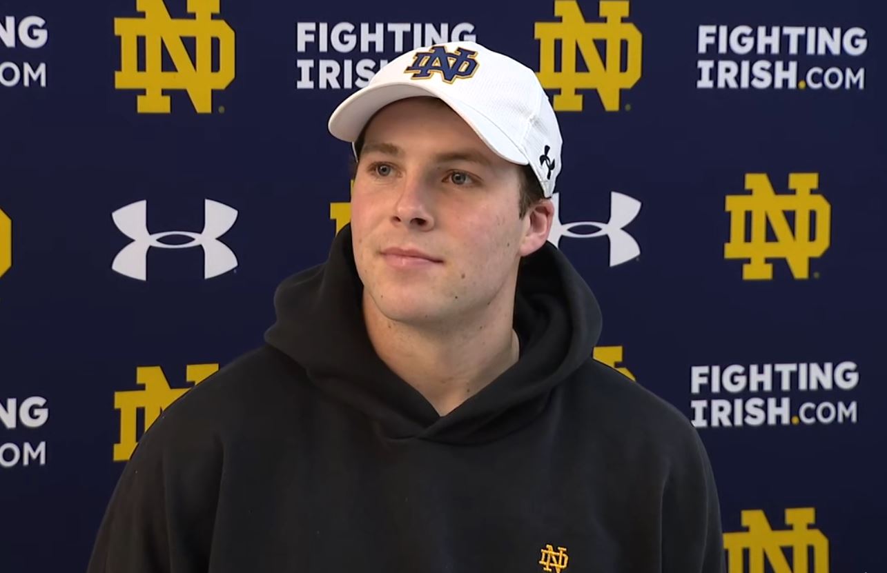 Notre Dame QB Riley Leonard talks preparing for the CFP national championship game