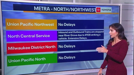 Metra service disrupted on 2 lines after vehicle struck by train