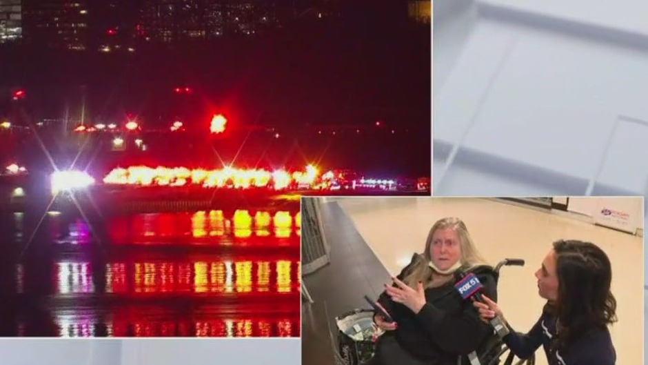 Chicago-bound traveler at DC airport reacts to American Airlines plane crash