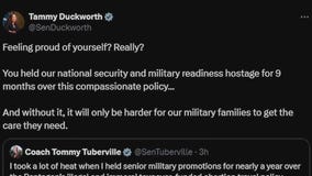 Sen. Tammy Duckworth criticizes Sen. Tommy Tuberville over military promotion holds