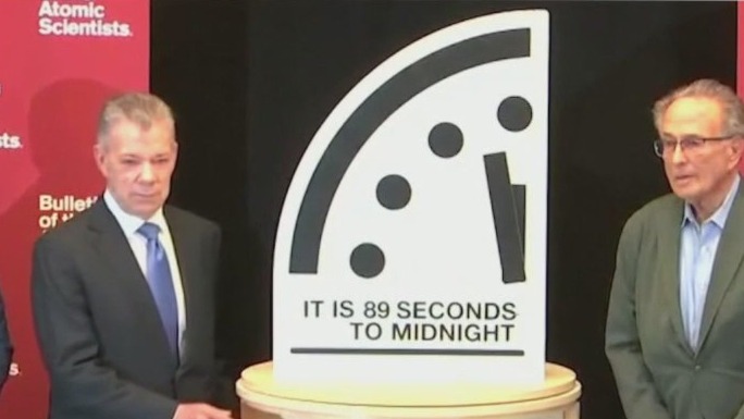Doomsday clock says we're 89 seconds 'til the end