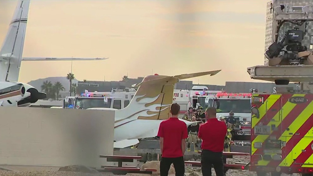 Scottsdale Airport: Plane crashes into another plane, killing 1, injuring several others