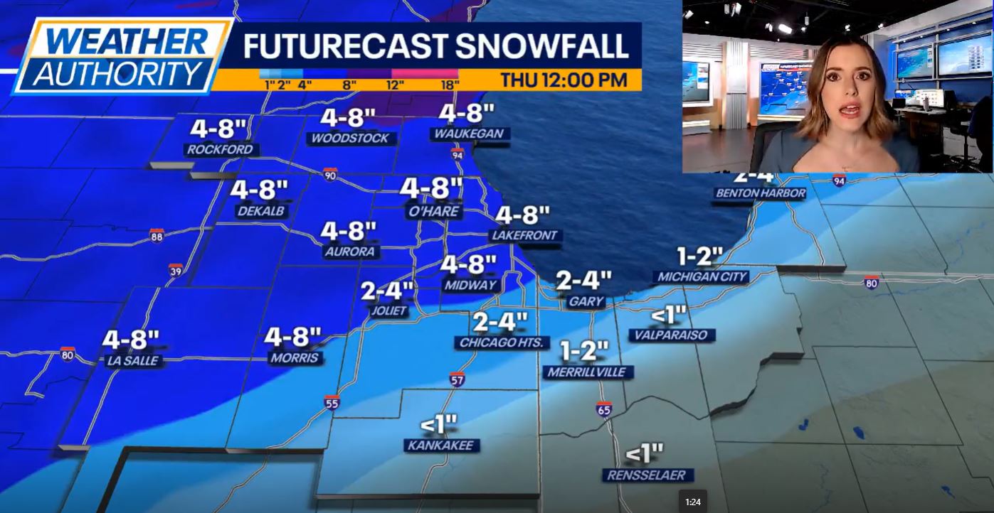 Chicago Weather: Disruptive snowfall on the way to Chicago
