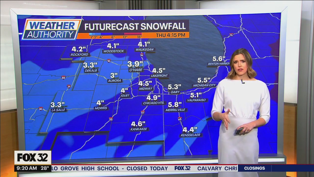 Snow begins to fall in western suburbs | FOX 32 Chicago