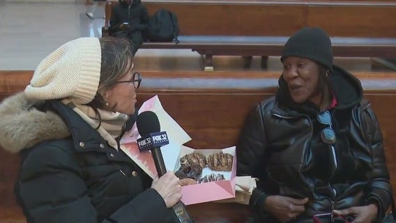 Giving out donuts at Chicago's Union Station on Random Acts of Kindness Day