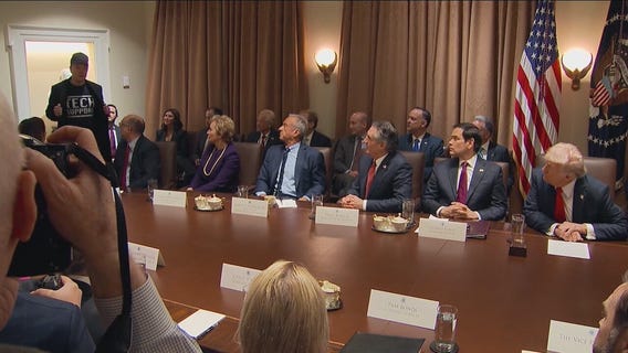 Trump holds first full cabinet meeting, what was discussed