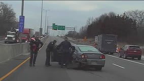 Shocking video shows two children in car during high-speed chase