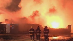 Massive fire destroys magnesium plant in Chicago's south suburbs