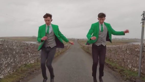 The Gardiner Brothers show off their famous Irish dancing