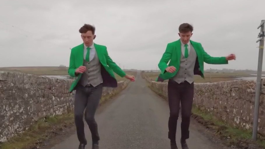 The Gardiner Brothers show off their famous Irish dancing