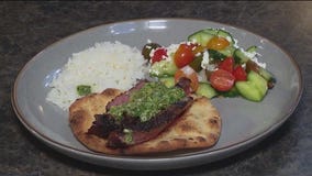 Cooking with Fire: Chimichurri steak and tomato salad with the Oakbrook Terrace Fire Protection District