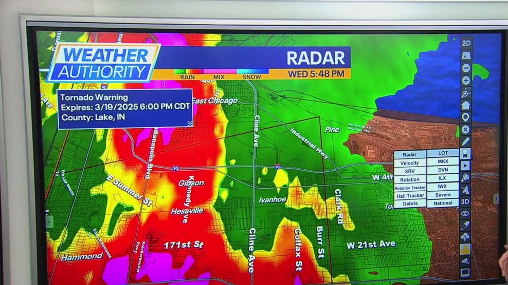 Tornado Warnings issued across Chicagoland