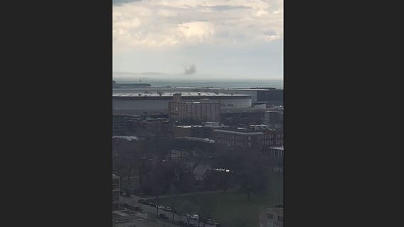Video shows clouds moving into Chicago area