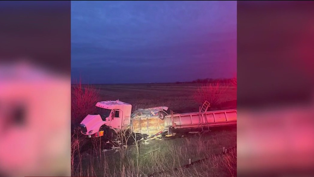 Overturned milk truck shuts down portion of northbound I-65 in Indiana: state police