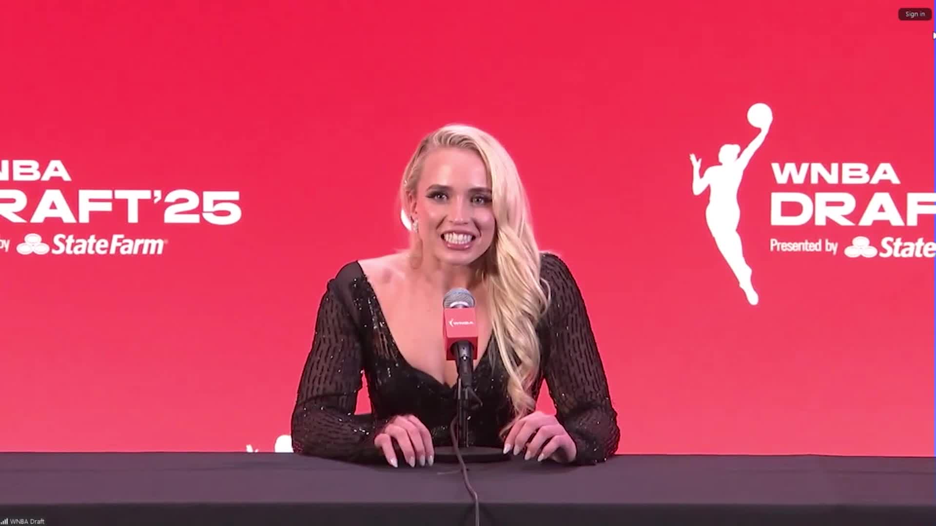 Chicago Sky's Hailey Van Lith talks being selected No. 11 overall