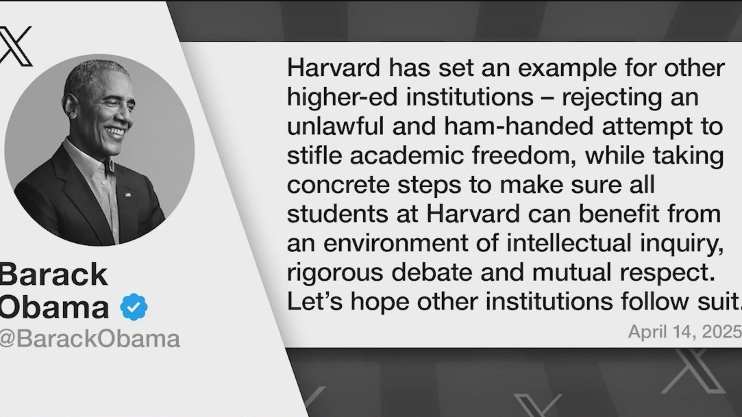 Obama speaks out after Harvard pushes back against Trump Administration's agenda