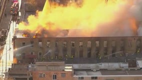 Building destroyed in large fire on Chicago's West Side
