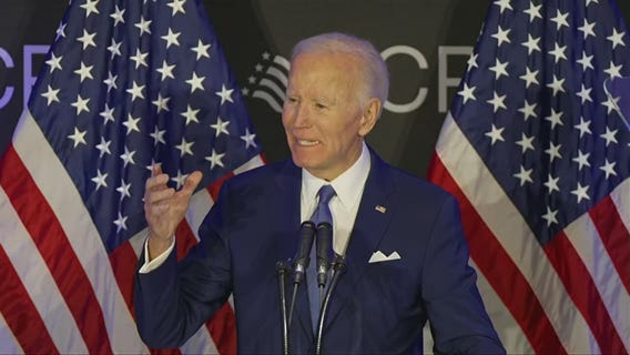 Biden in Chicago alleges Trump has ?taken a hatchet? to Social Security