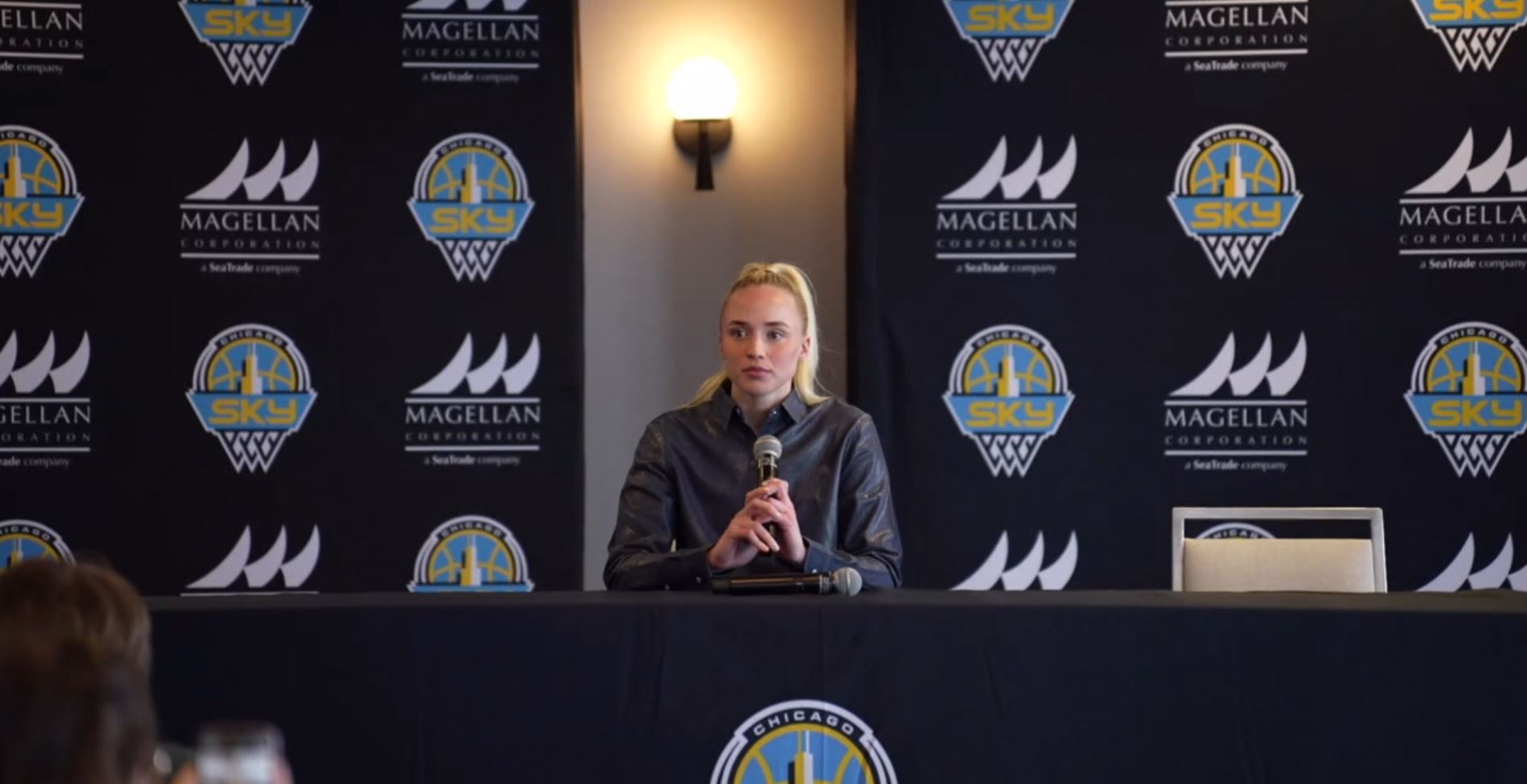 First-round pick Hailey Van Lith is introduced as the newest Chicago Sky guard