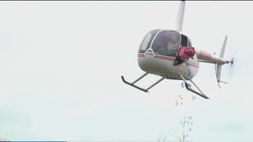Helicopter drops over 3,000 Easter eggs in Aurora