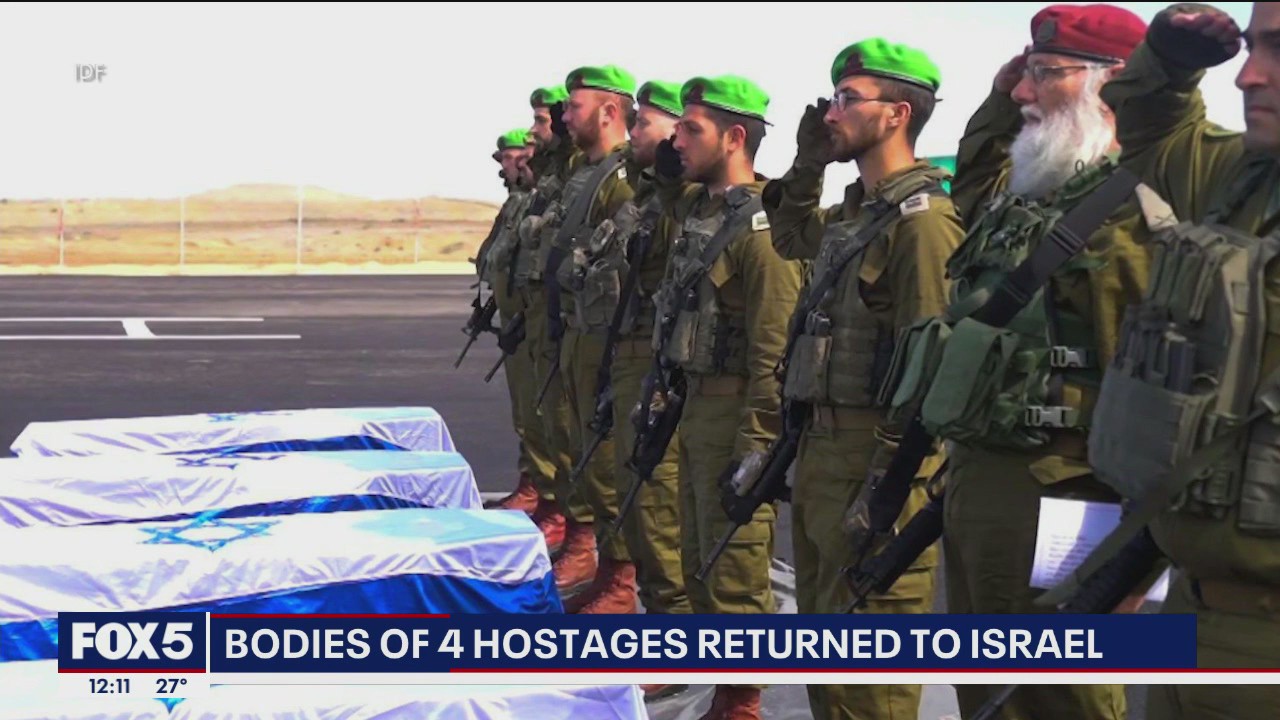 Hamas releases four hostage's bodies to Israel, including children