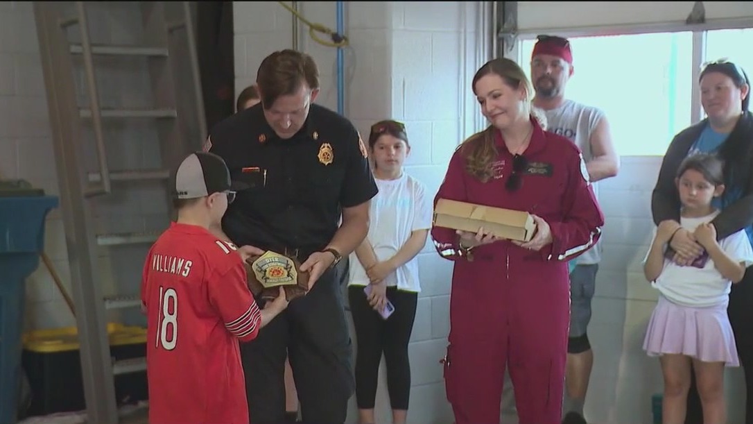 11-year-old Indiana boy becomes honorary firefighter