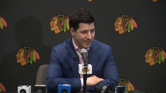 Blackhawks GM Kyle Davidson talks winning No. 3 overall pick, updates coaching search