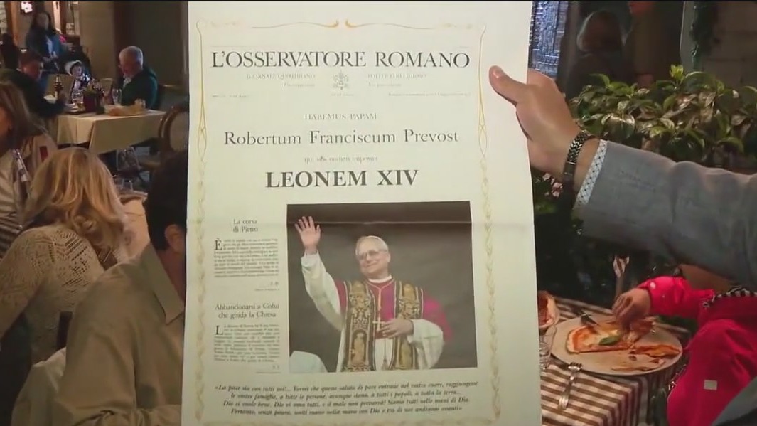 Americans in Rome celebrate first-ever U.S. pope