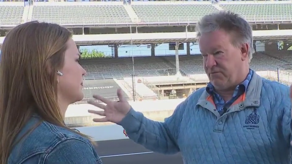 Fox 32's Elizabeth Matthews gets ride around Indy 500 track