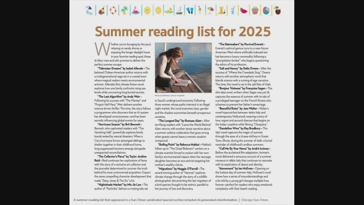 Chicago paper apologizes for AI mishap | ChicagoNOW