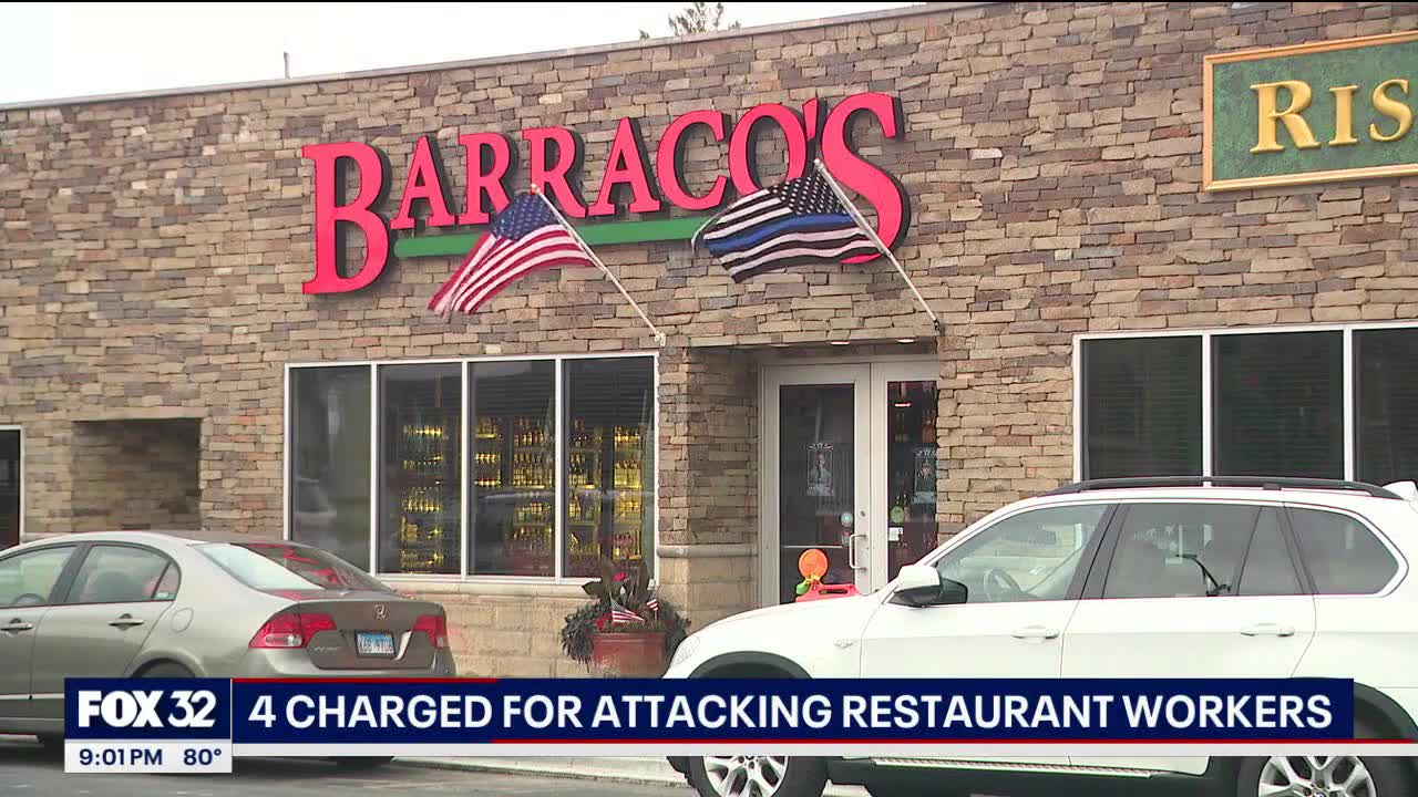 4 suburban men allegedly attacked Barraco's employees in Mount Greenwood