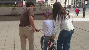 Chicago area military family surprised with new bike for daughter