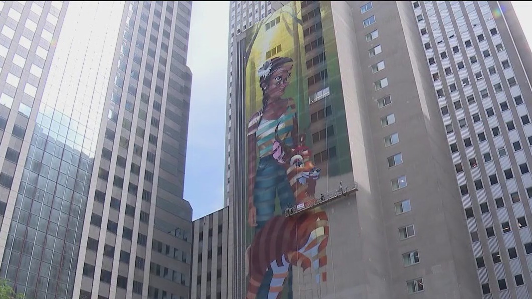 'Street Art for Mankind' mural on Prudential Building