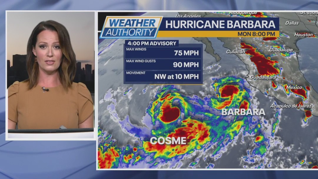 Hurricane Barbara becomes first 2025 hurricane; Cosme expected to follow