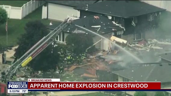 Apparent home explosion in Crestwood