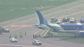 JetBlue flight from Chicago skids off runway in Boston
