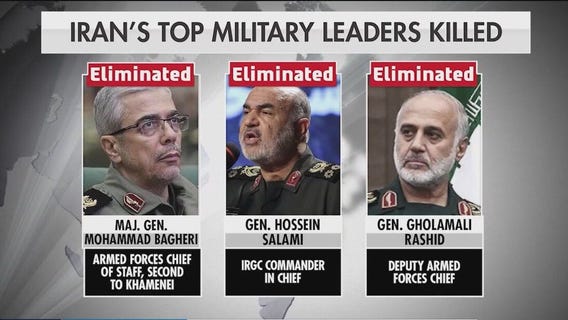 Iran's top military leaders killed in Israeli strike