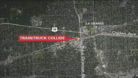 Metra trains stopped due to semi crash on tracks at La Grange Road stop