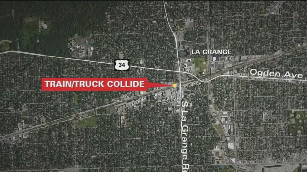 Metra trains stopped due to semi crash on tracks at La Grange Road stop